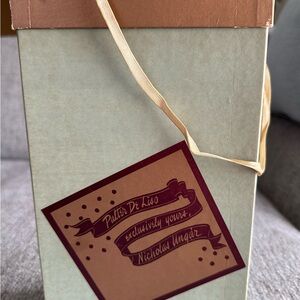 1940s Nicholas Unger Snakeskin Peep-Toe Heels in Original Box!